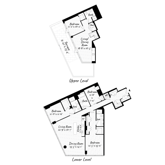 Floor Plan 4 Bedroom - 4 Bath | D01
